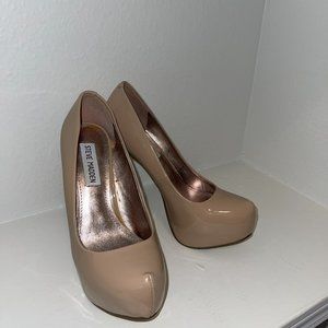 Steve Madden Nude Nala Platform Heels/ Party Heels